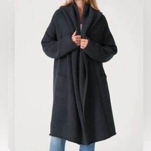 Women's Black Open Front Sweater